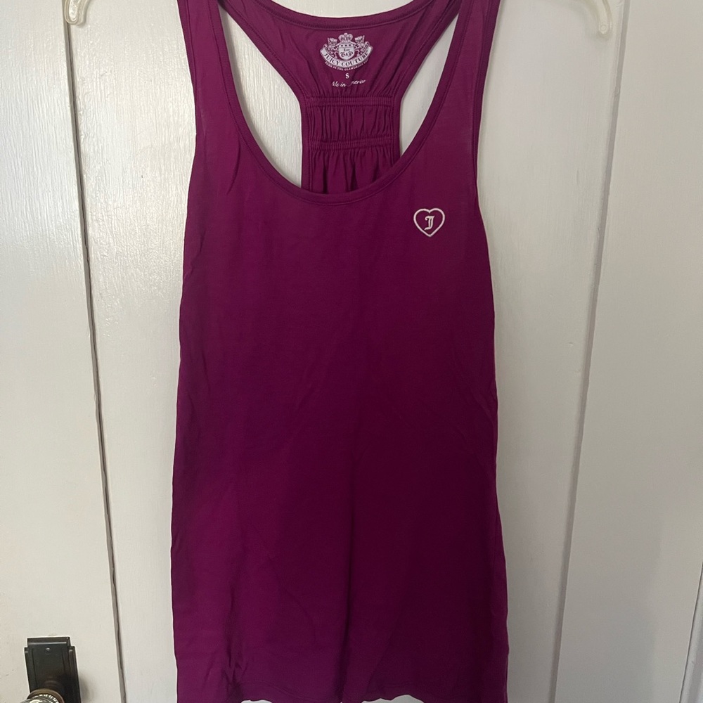 Juicy Couture Plum Racerback Tank with Heart Logo